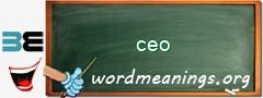 WordMeaning blackboard for ceo